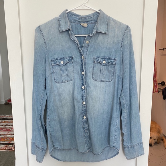 J. Crew Tops - J.Crew Denim Chambray Top XS